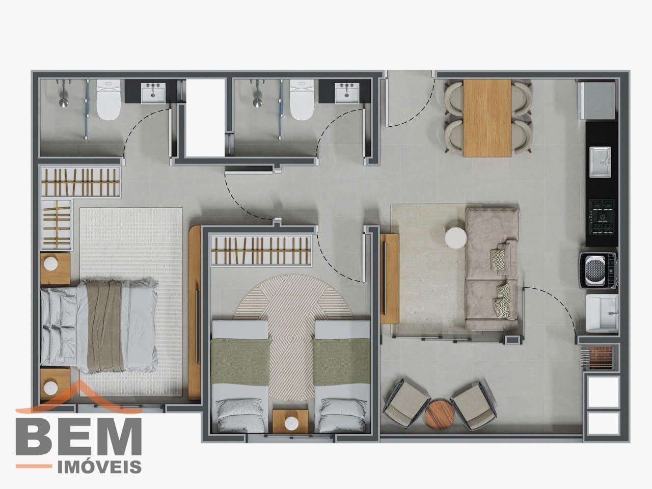 Apartamento à Venda com 2 quartos sendo 1 suíte, 1 vaga no bairro Rio Pequeno em Camboriú/SC: ad406ac8-0d9c-4087-b82f-4a65e4b7a477