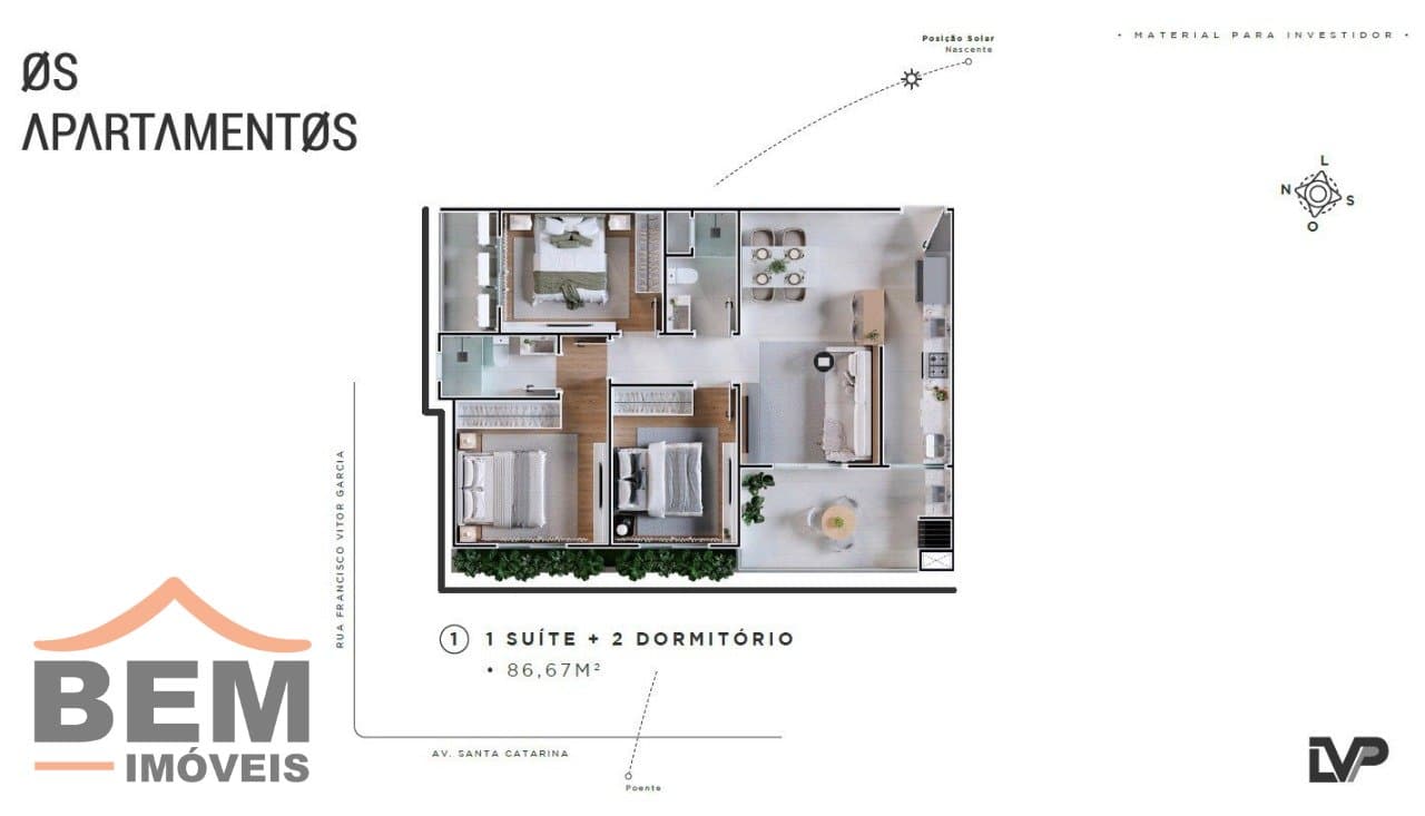 Apartamento para Venda com 2 quartos e 86m² no bairro Tabuleiro, em Camboriú - SC